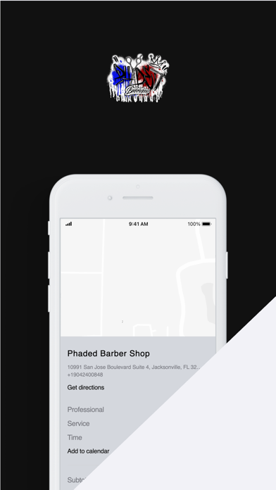 Phaded Barber Shop iPhone screenshot 1 - Lifestyle app
