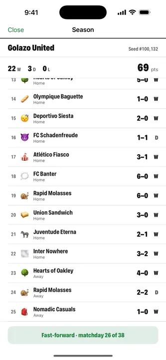 Soccer Draft Game: Undefeated screenshot 3
