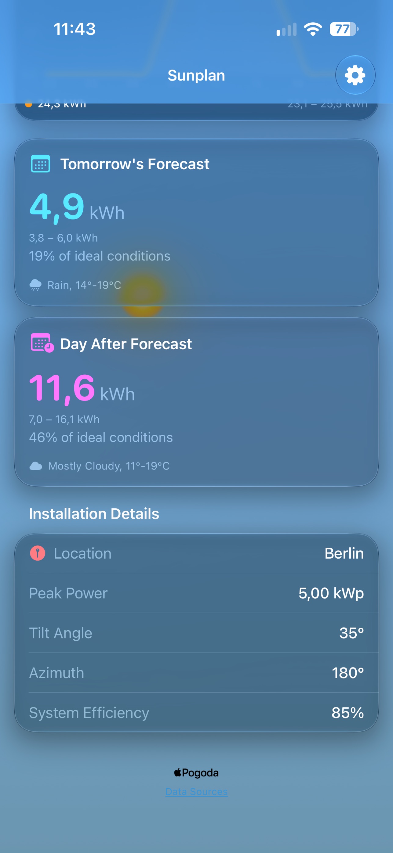 Screenshot 3 of Sunplan: Solar Forecast