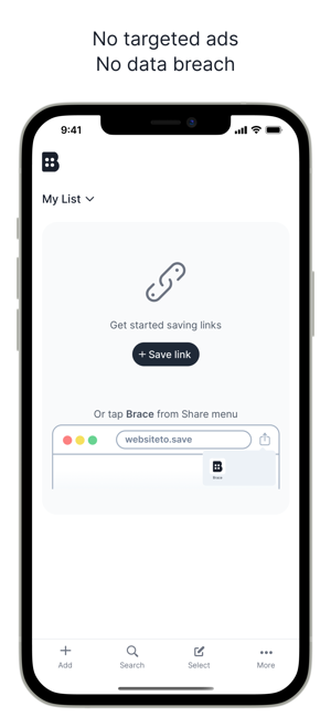 Brace.to - Bookmark Manager スクリーンショット
