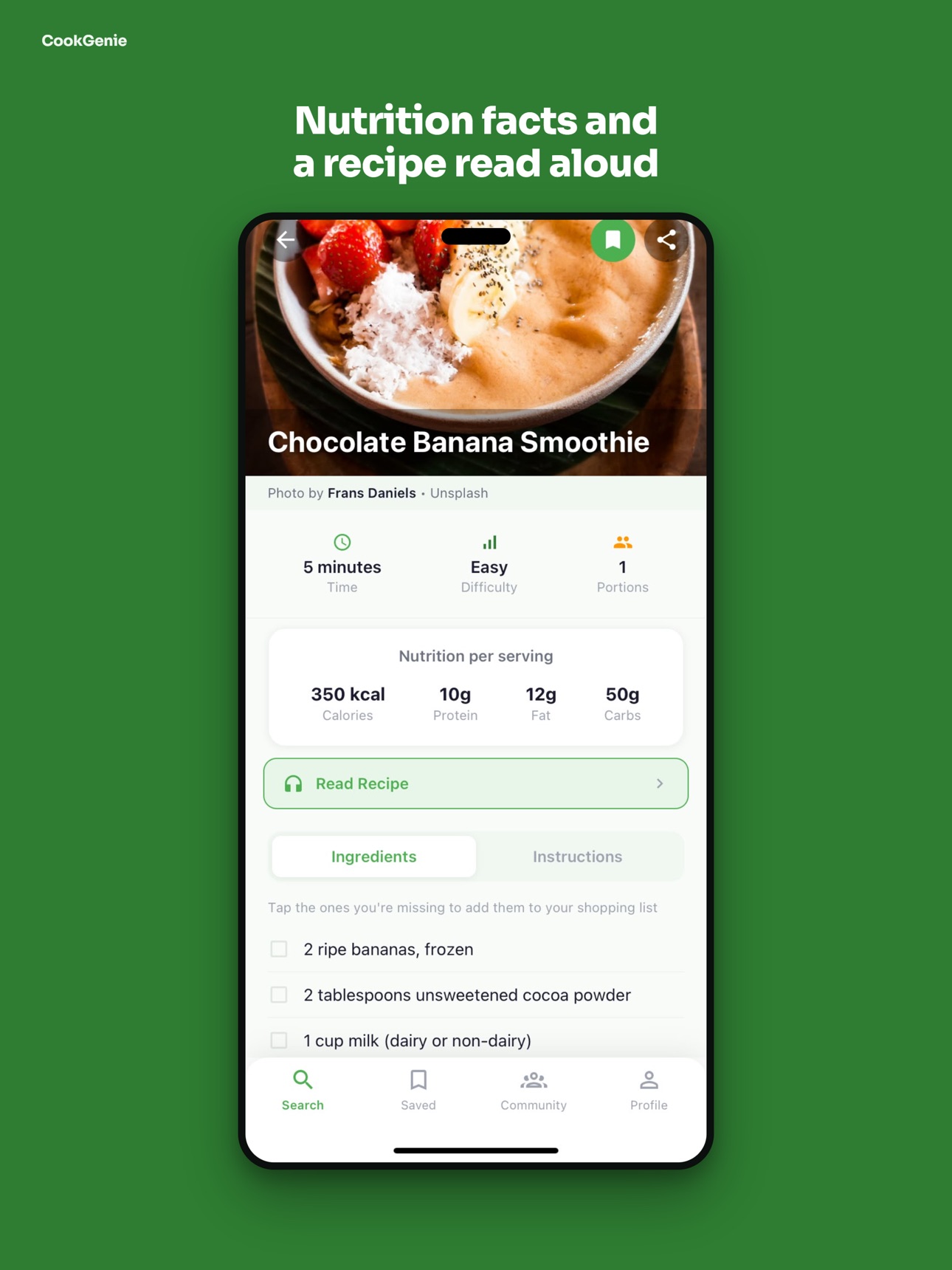 Screenshot 9 of CookGenie: AI Recipe Finder