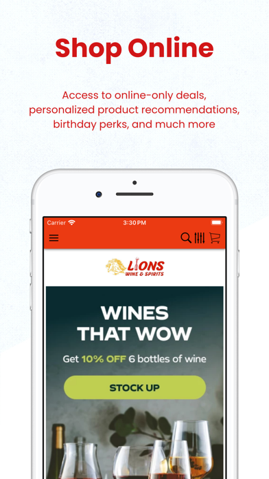 Lions Wines & Liquors Screenshot