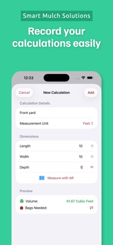 Mulching Calculator screenshot