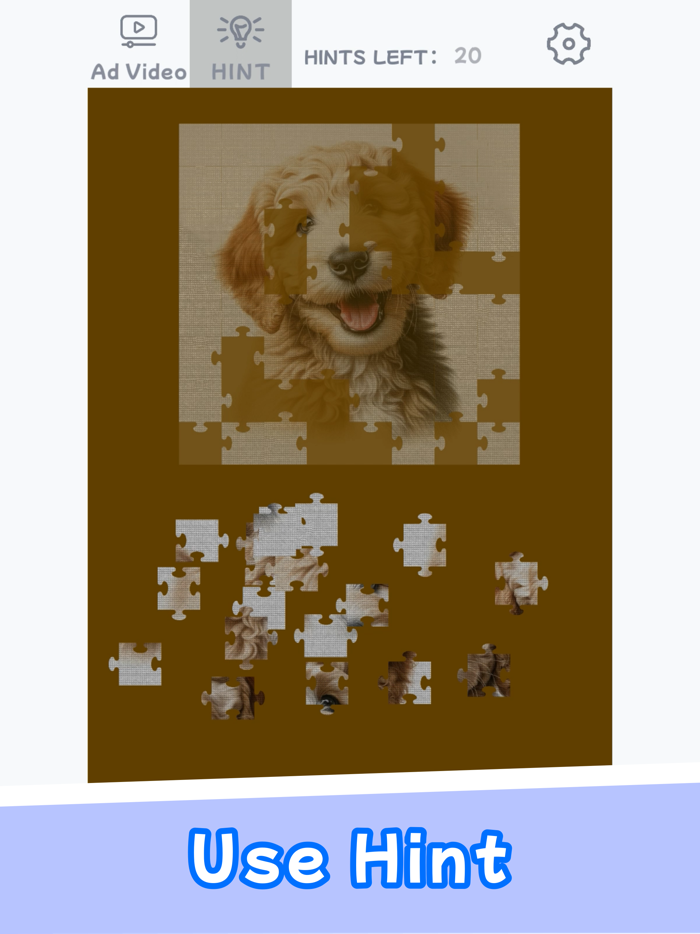 Joyful Puppy Jigsaw Puzzles