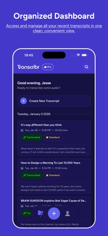 Transcribr Mobile screenshot