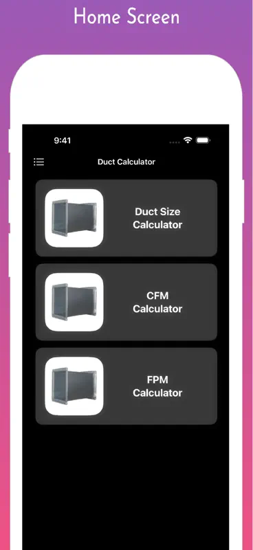 Duct Calculator Pro screenshot 1 of 7