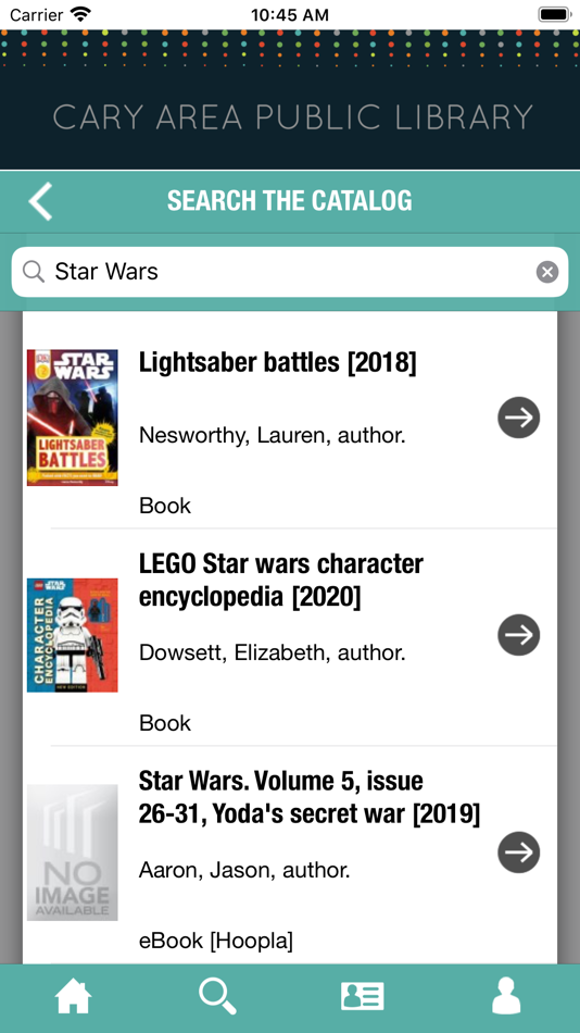 #2. Cary Area Public Library (iOS) Podle: Capira Technologies