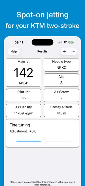 Jetting for KTM 2T Dirt Bikes screenshot 1