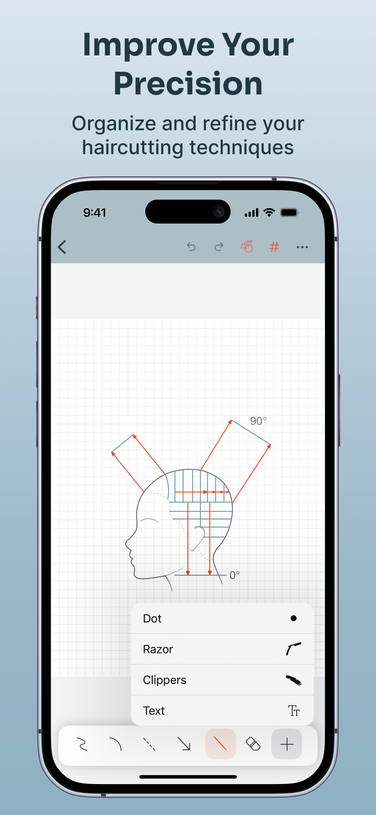 Hairtechapp - Cutting Diagrams