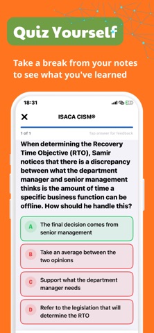 ISACA CISA CISM CRISC Prep Screenshot 4 of 10