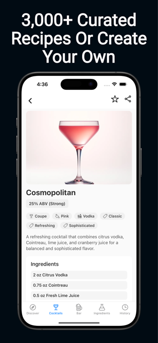 BarBot - Cocktail Recipes Screenshot 1 of 4