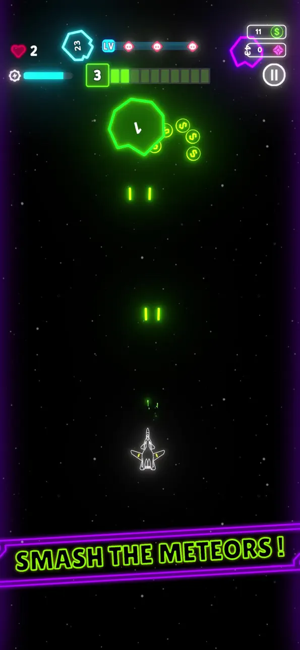 Neon Wings Hack screenshot 1 - iOS game interface