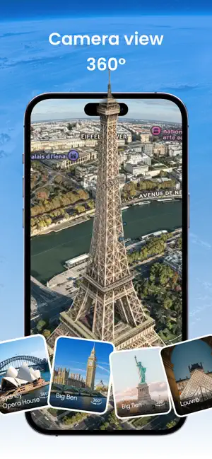 GlobeScope - Live Photo Map iPhone screenshot 3