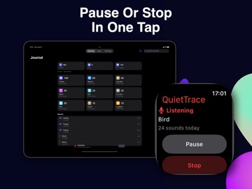 QuietTrace: Sound Journal iPad screenshot