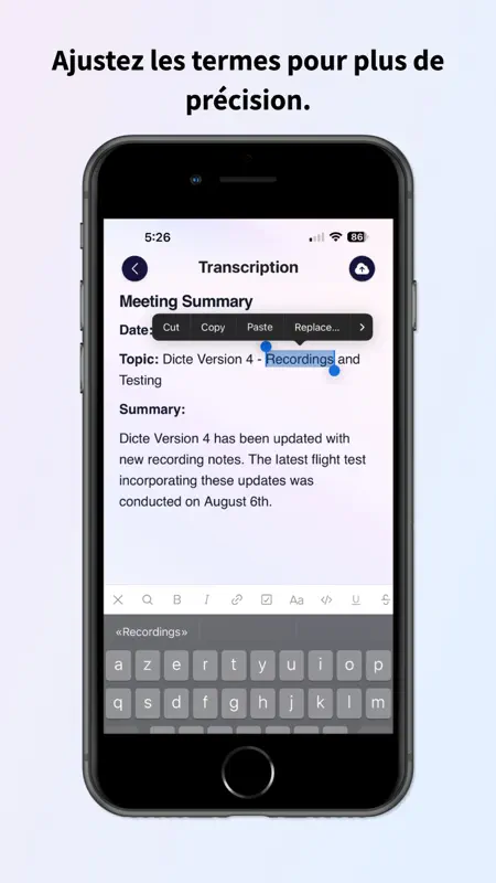Dicte: Assistant IA réunions screenshot 4 of 6