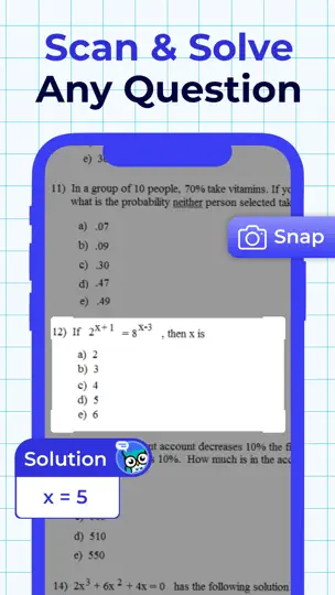 Homework Helper AI Math Solver iPhone Screenshot 1