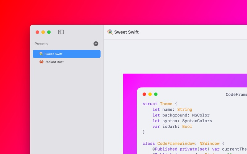 App screenshot
