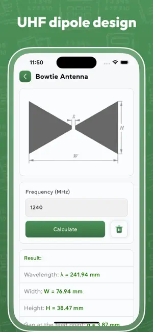 Dipole calculator screenshot 4