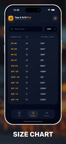 Tap & Drill Pro Screenshot 2 of 6