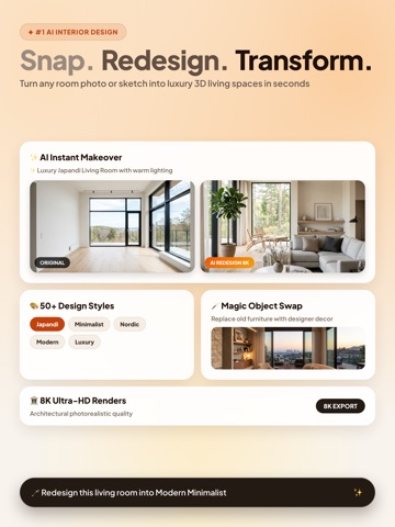 AI Home Design: 3D Decor Room iPad screenshot
