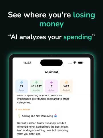 Yula: Subscription Tracker AI ipad screenshot 3