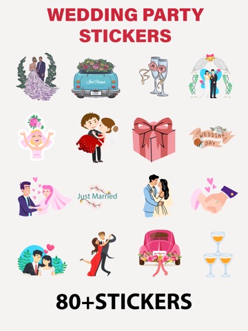 Wedding Party Sticker iPad screenshot