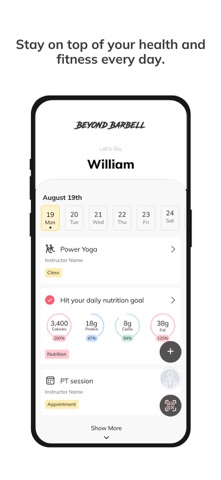 Beyond Barbell App screenshot