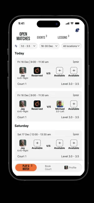 Orange Padel iPhone screenshot 2