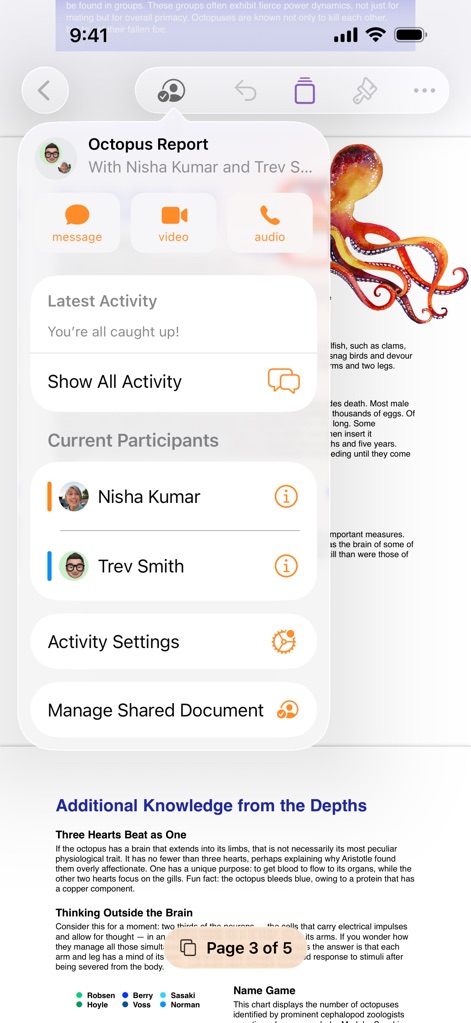 Pages: Create Documents - Colaboración en tiempo real