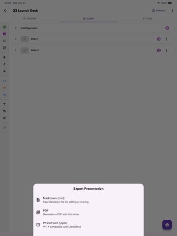 MD Slides iPad screenshot