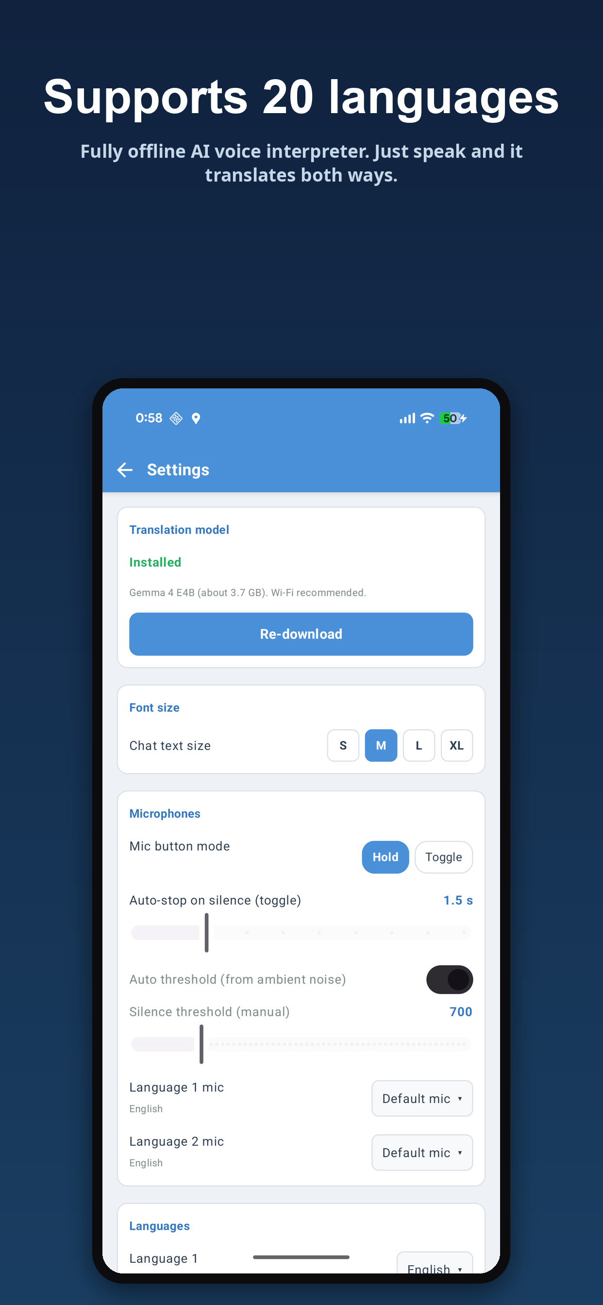 VoiceTrans+ screenshot 2