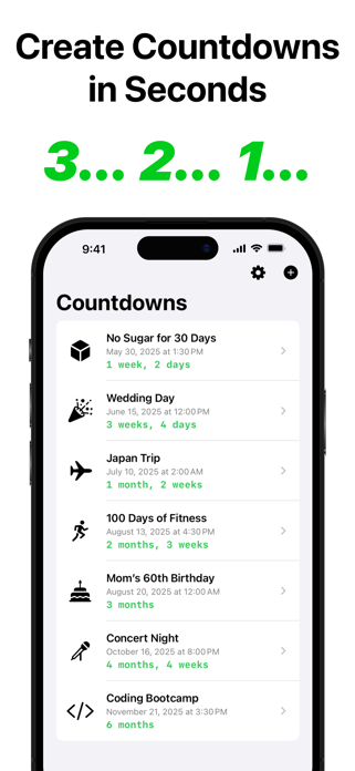 Countdowns: Track Every Moment Screenshot 1 of 5