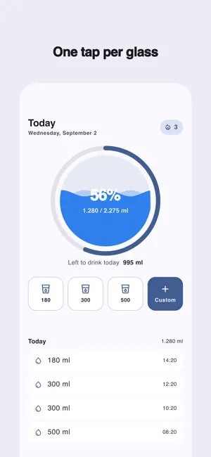 Drink Water: Hydration Log screenshot 1