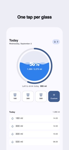 Drink Water: Hydration Log Screenshot 1 of 4