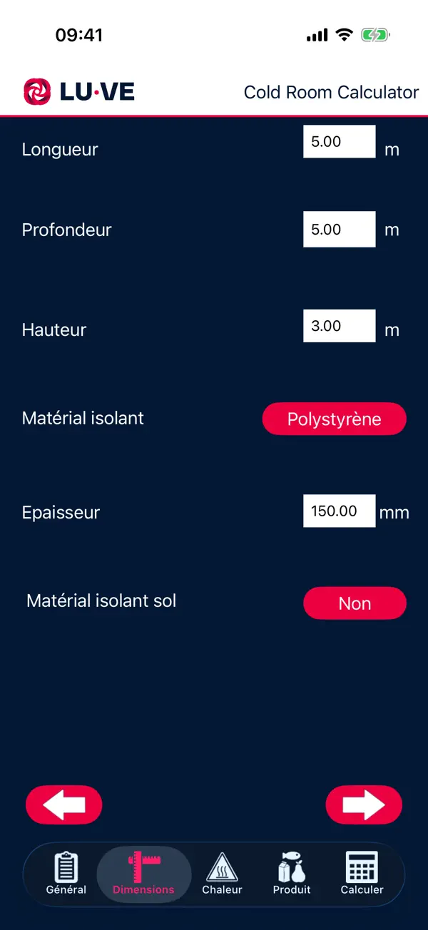 Screenshot #2 pour Cold Room Calculator