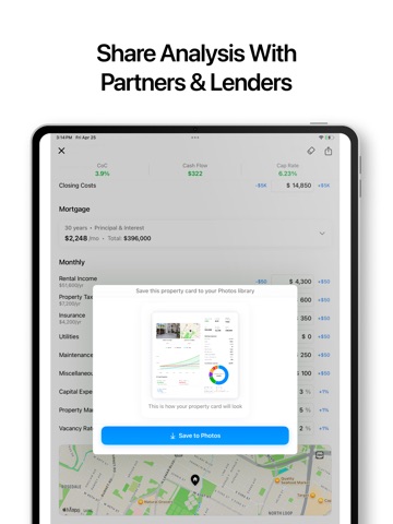 Rental Cashflow ROI Calculator iPad screenshot
