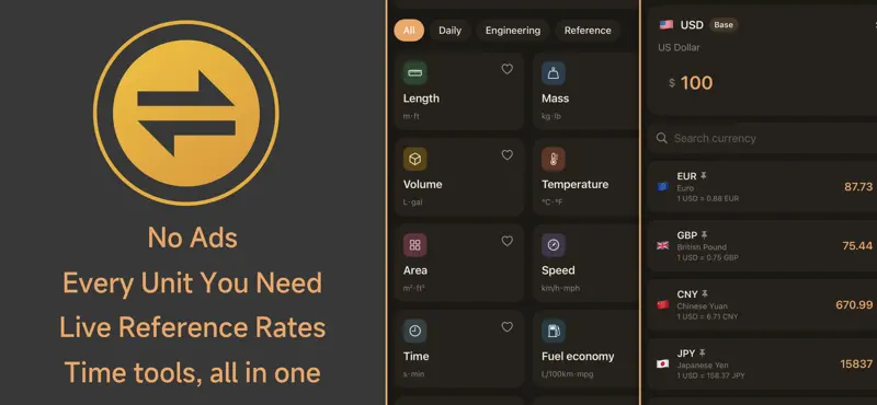 Converter Ultra 単位・通貨換算 screenshot 1 of 7