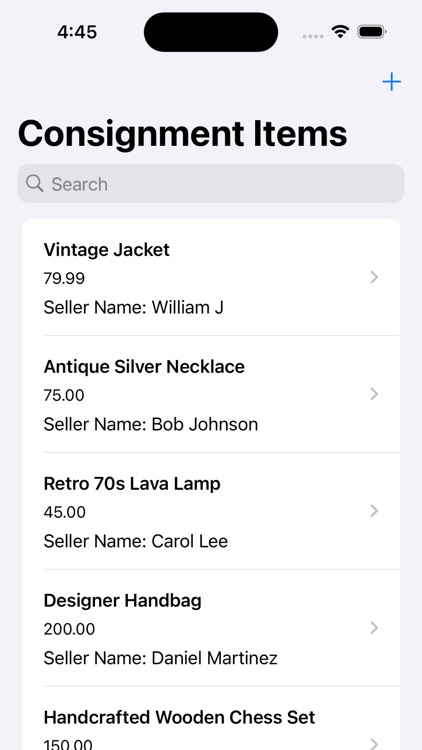 Consignment Shop Catalog