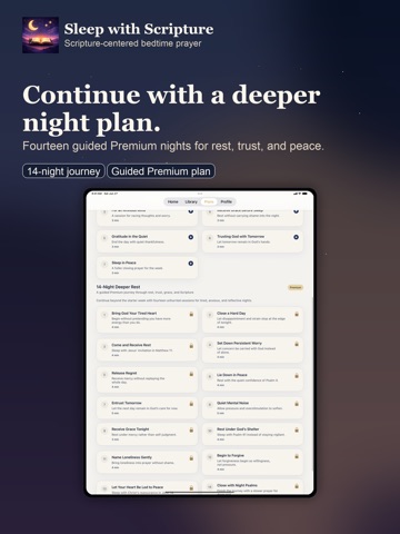 Sleep with Scripture iPad screenshot