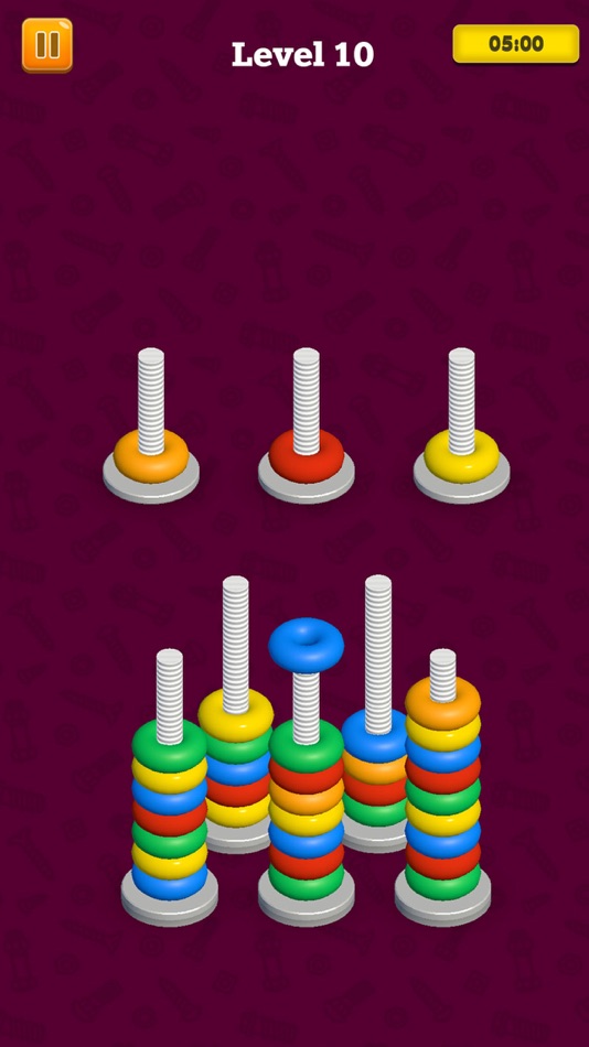 #4. Nuts and Bolts - Color Sorting (iOS) 게시자: Mumshad Jawad