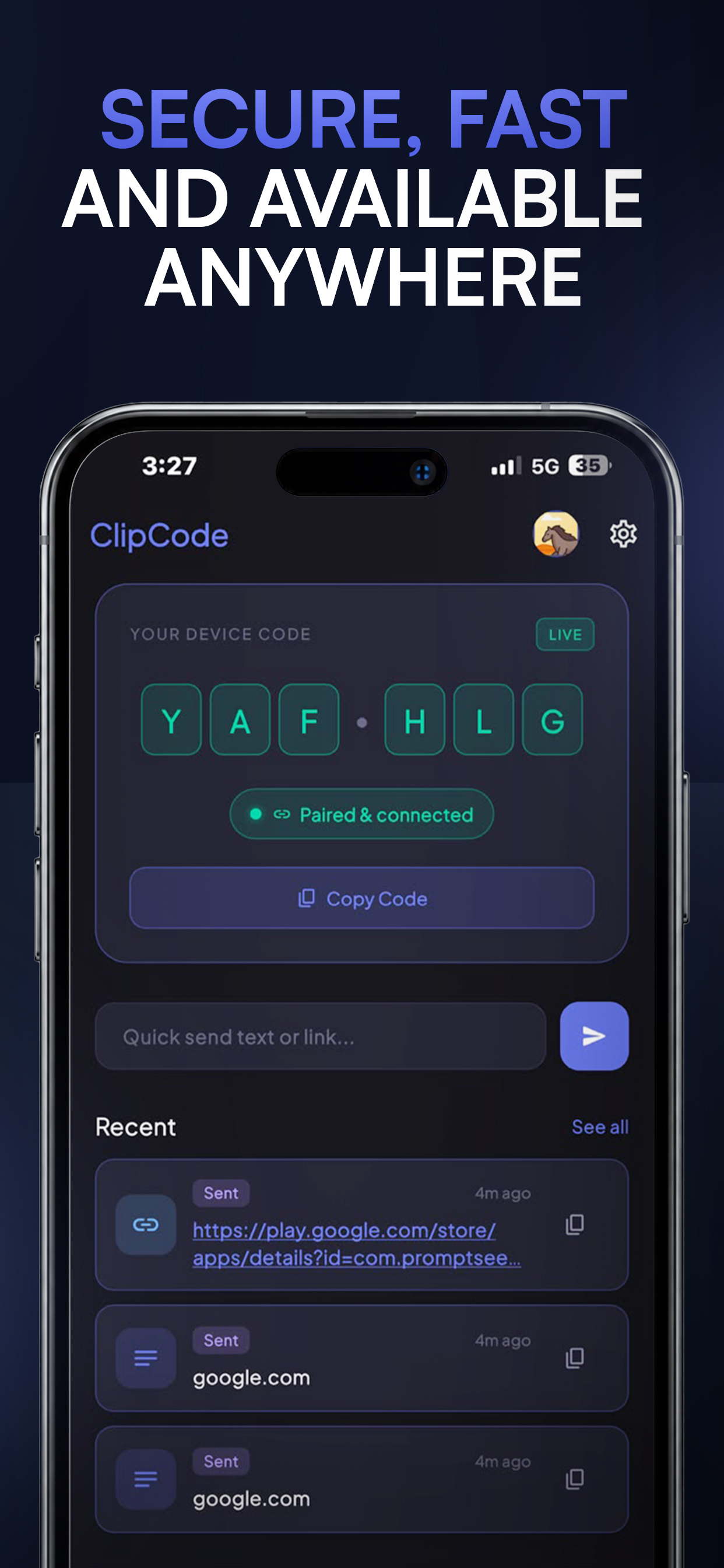 ClipCode – Connect & Transfer screenshot 3