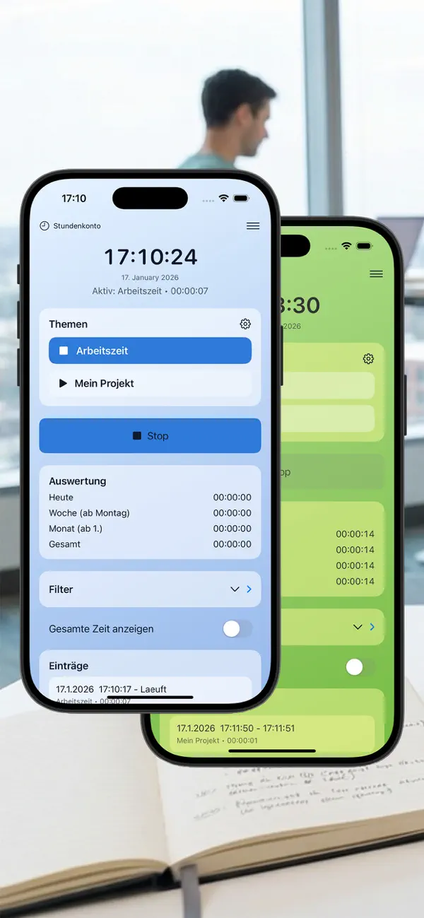 Screenshot #1 pour StundenKonto · Arbeitszeit