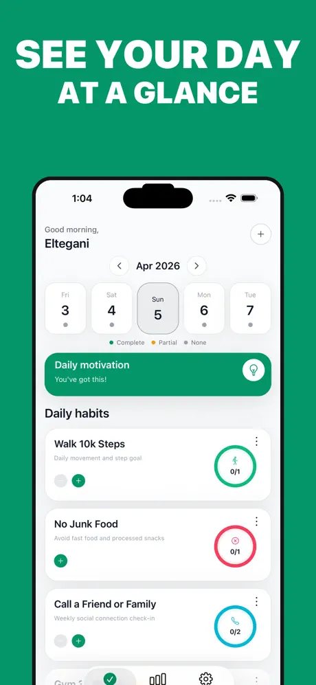 Habit Tracker - HabitGate  习惯追踪工具应用截图