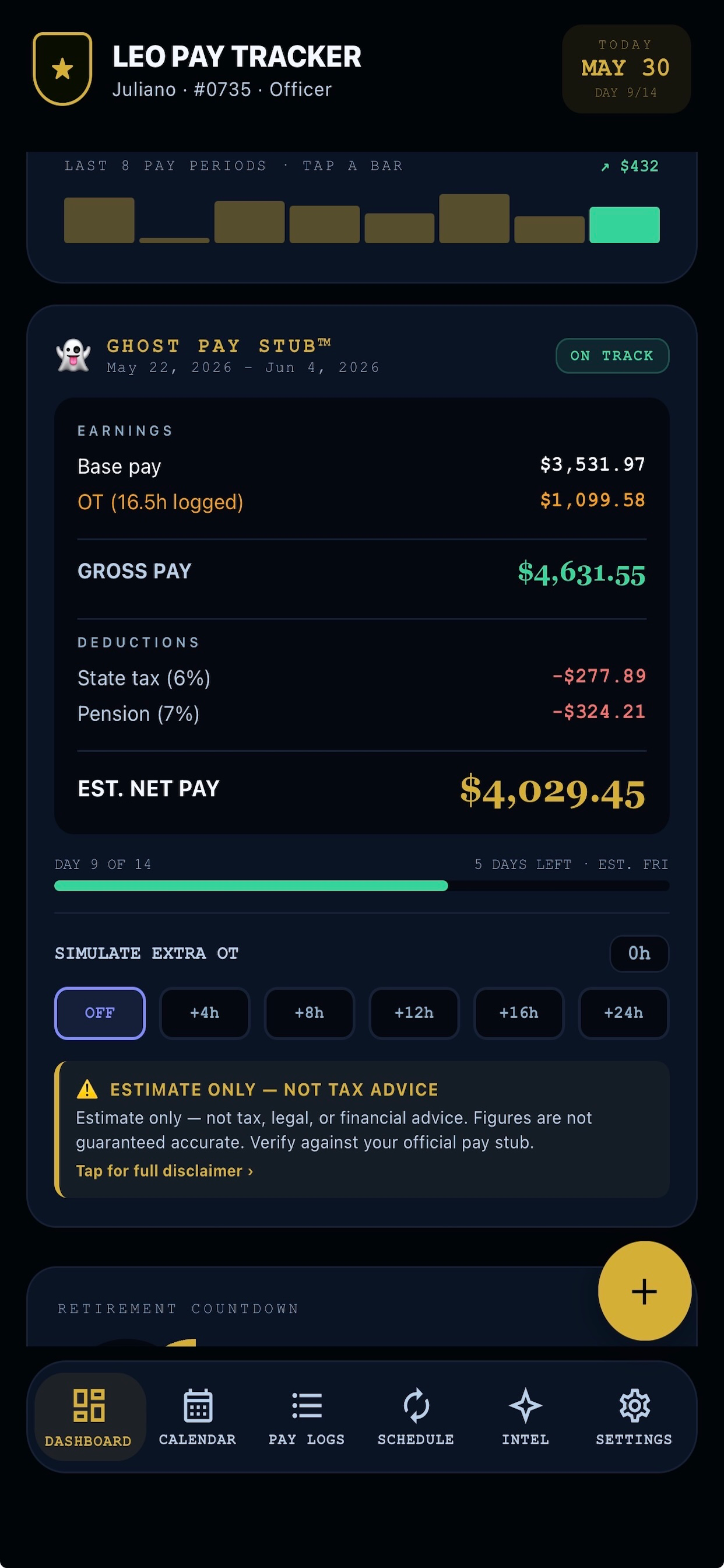 LEO Pay Tracker