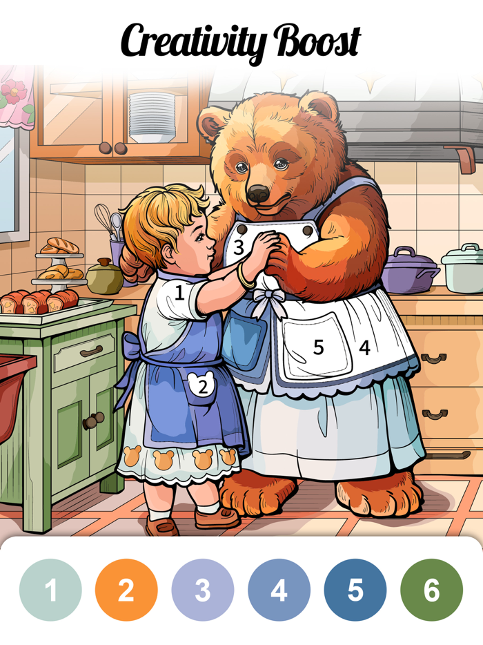 Calm Color-Color By Number