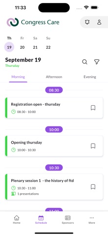 Congress Care - Eventmanager screenshot