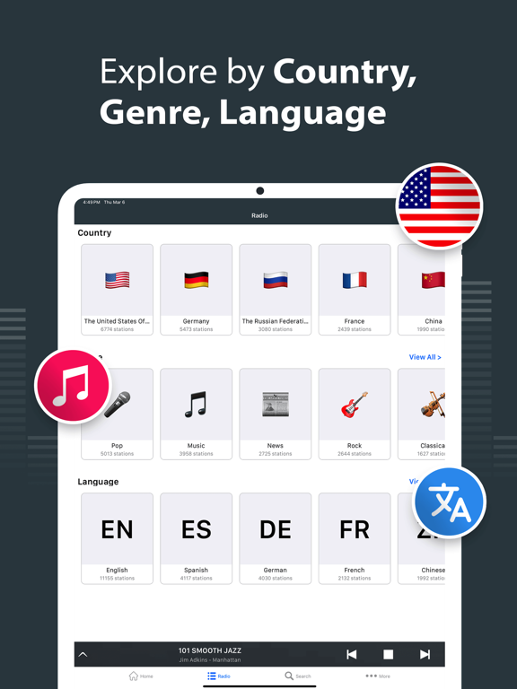 Screenshot #5 pour Radio Tuner - Live FM Stations