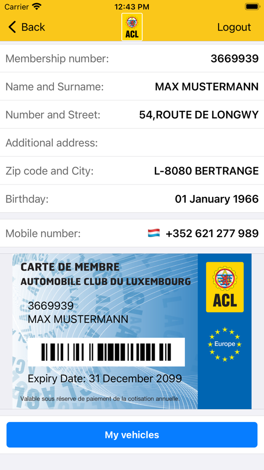 #3. ACL App (iOS) Podle: Automobile Club du Luxembourg