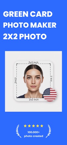 Green Card Photo App iPhone screenshot