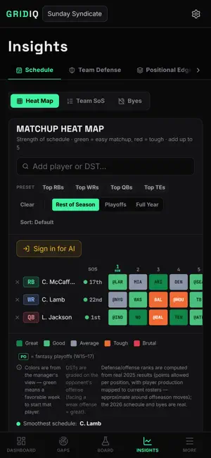 GridIQ: Fantasy Football AI screenshot 4
